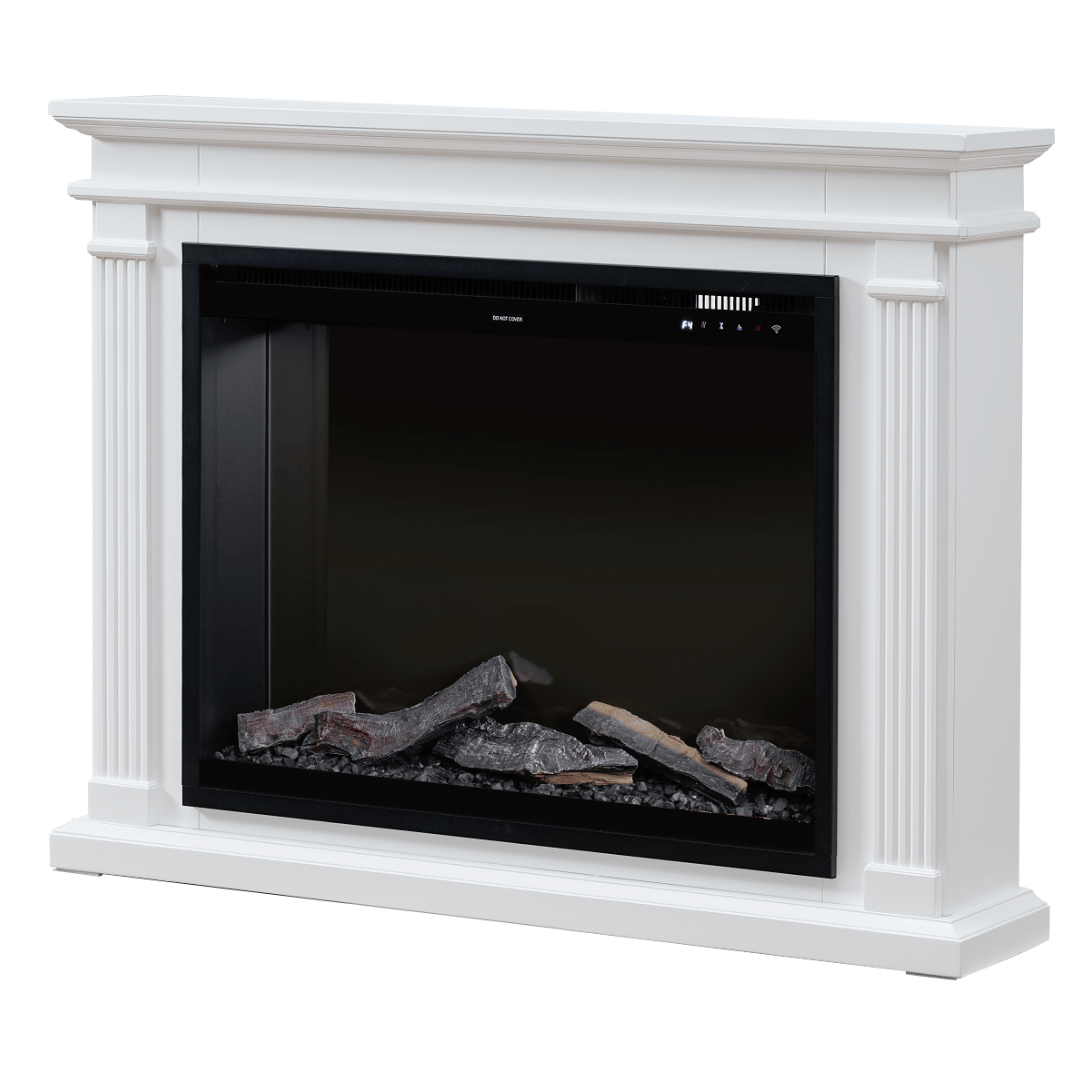 Touchstone Fireplug and Encase Surround Mantel 90015 angled on white