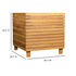 Touchstone Teak Cube Teak Planter 90023 dimensional graphic