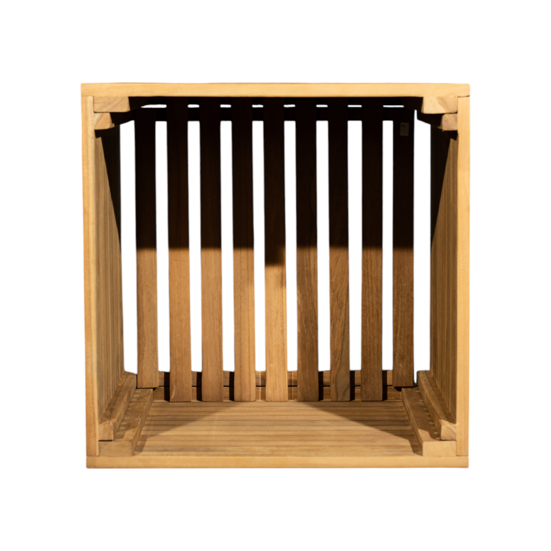 Calena Cube Outdoor Teak Planter