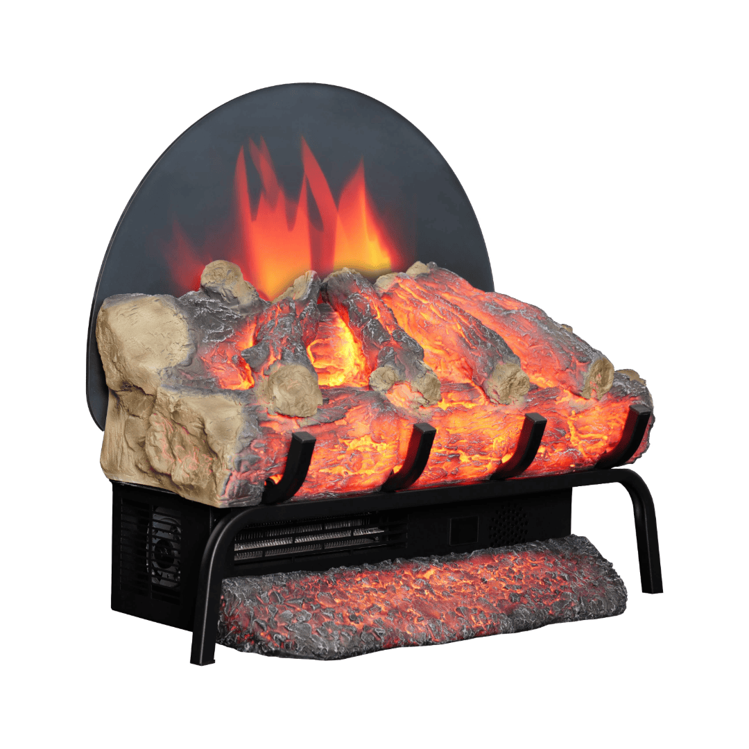 Touchstone BurnBrite Electric Log Set angled on white