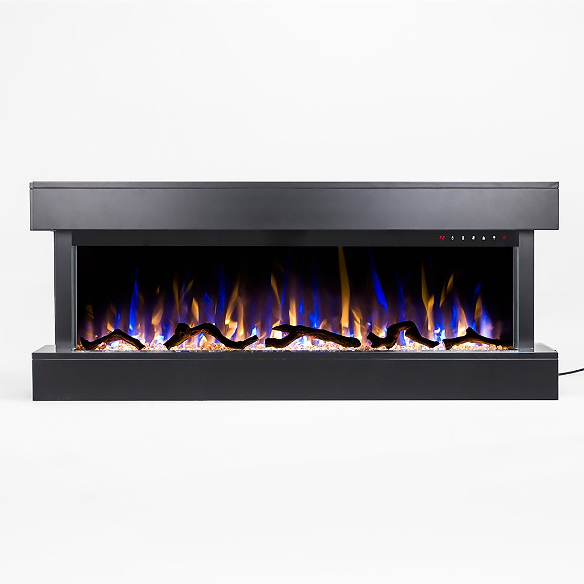 Chesmont White 80033 Wall Mount 3-Sided Smart Electric Fireplace