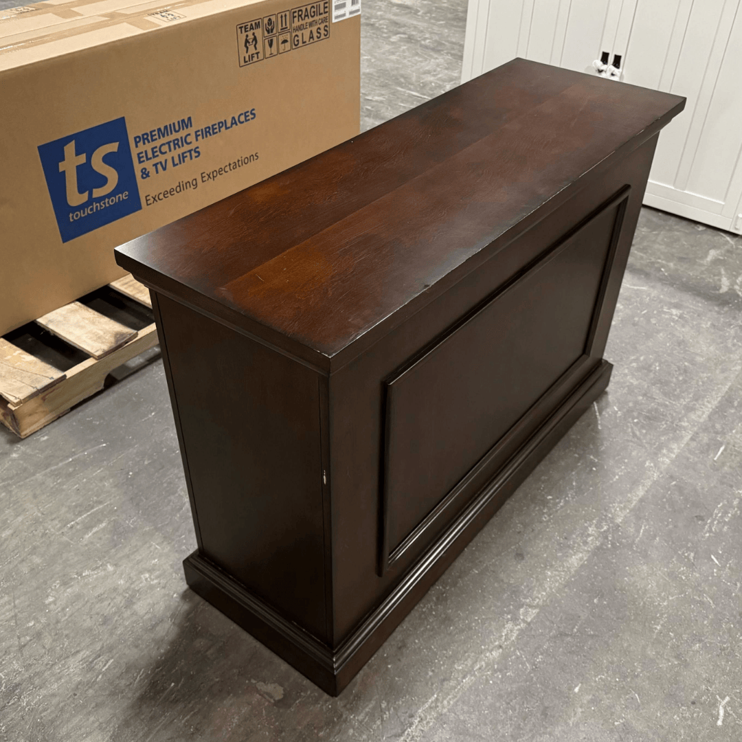 Touchstone Smart TV Lift Cabinet - Showroom Unit photographed in the warehouse - Model 75008 Mini Elevate