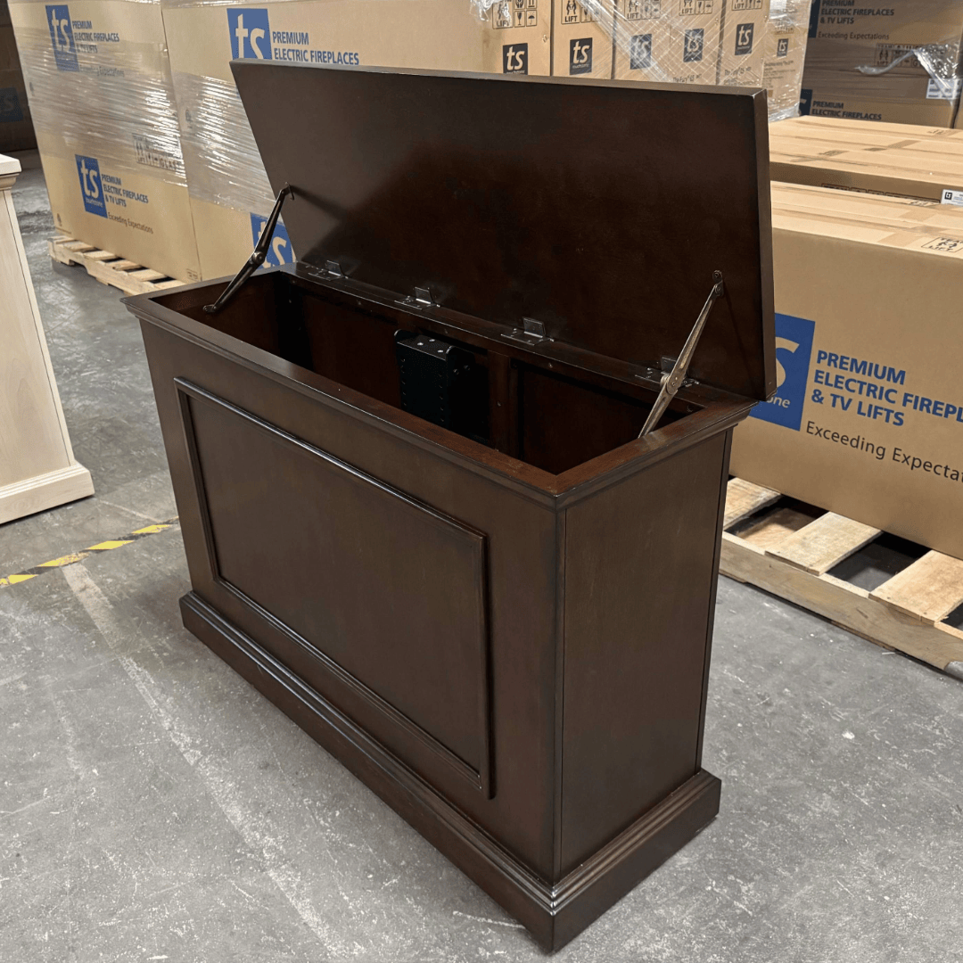 Touchstone Smart TV Lift Cabinet - Showroom Unit photographed in the warehouse - Model 75008 Mini Elevate