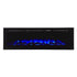 Sideline 72 80015 Recessed Electric Fireplace blue flames.