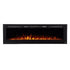 Sideline 72 80015 Recessed Electric Fireplace orange flames.
