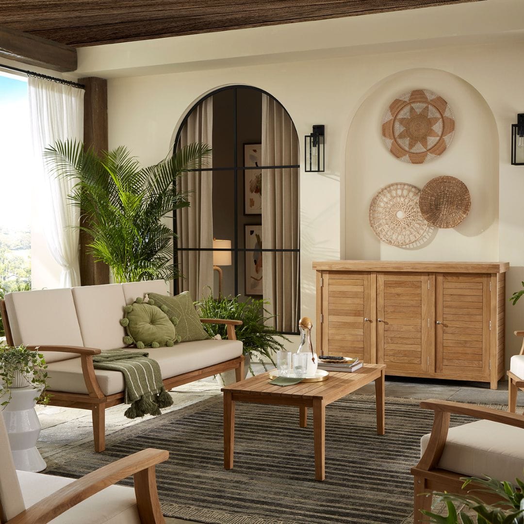 Touchstone TechTeak TV Lift Cabinet lifestyle image showing the cabinet closed.