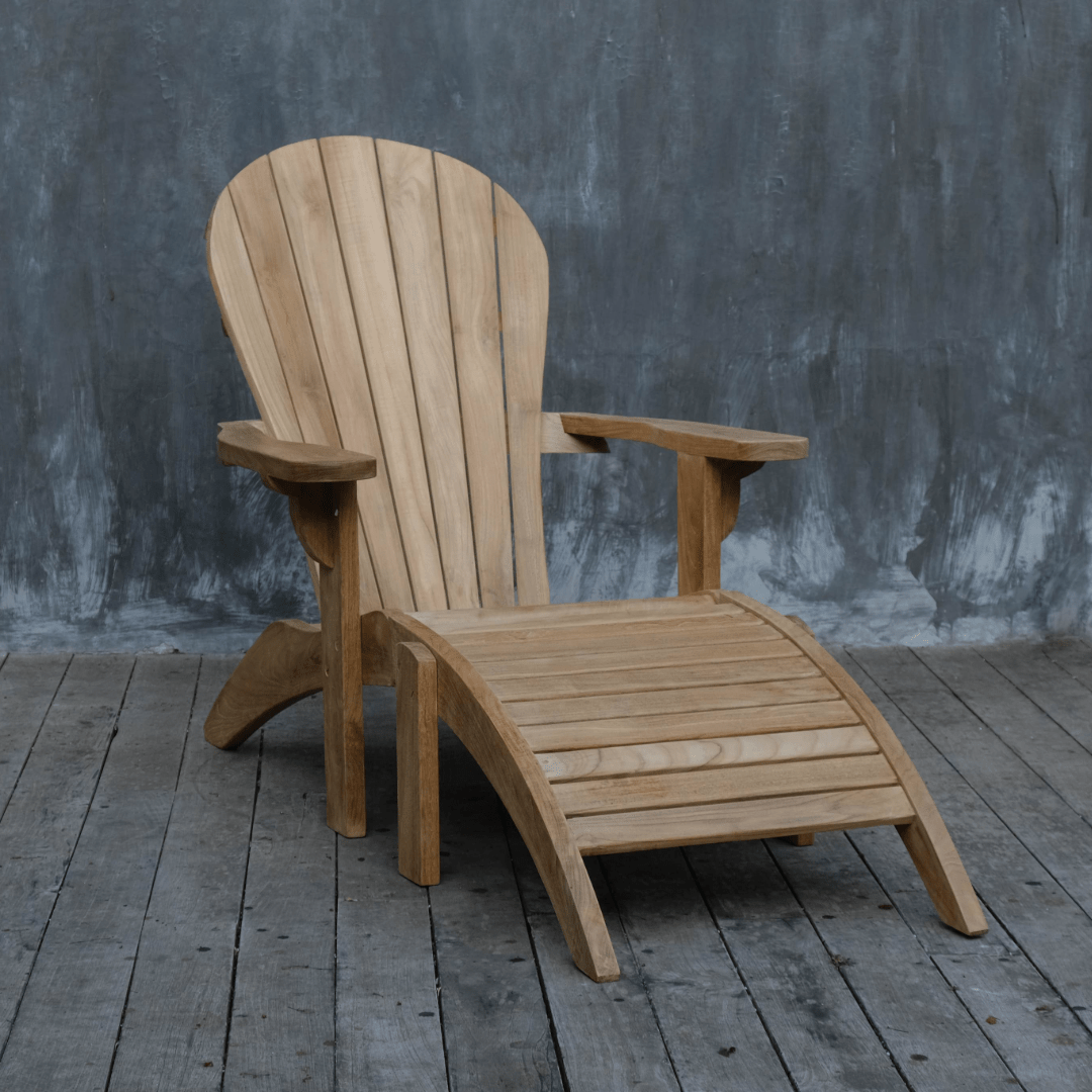 Touchstone Ayenya Teak Adirondack chair outdoor setting