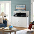 Touchstone Shoreline White TV Lift Cabinet 72016 lifestyle image with tv being raised.