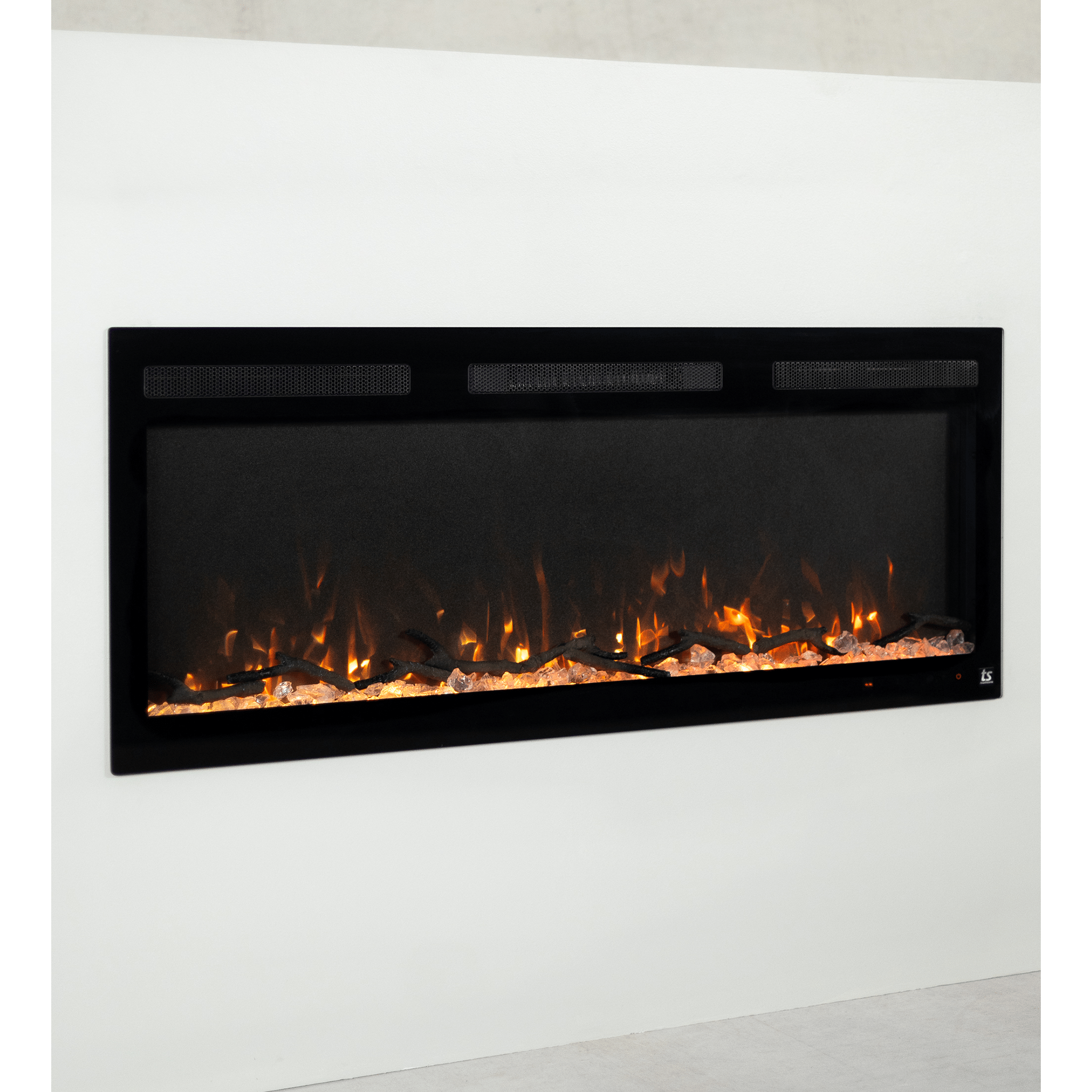 Sideline Fury 57 Inch Electric Fireplace angled