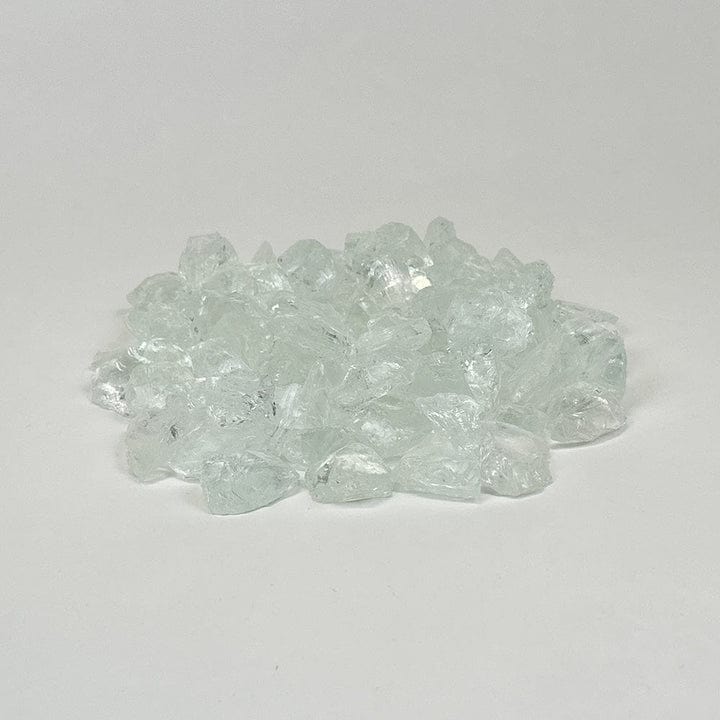 Clear Crushed Glass for Electric Fireplaces 72 Inches and Above