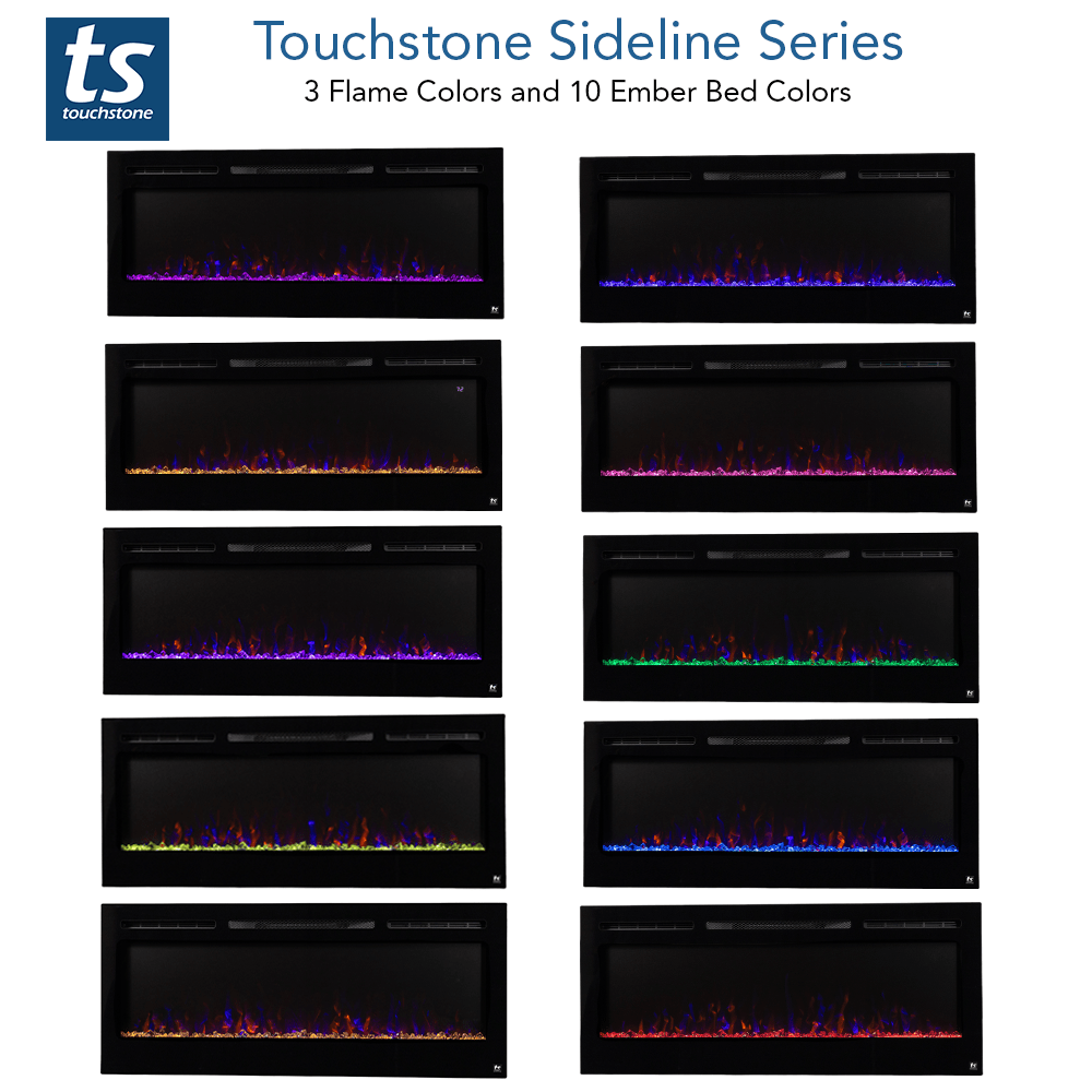 Touchstone Sideline Deluxe™ - Chimenea eléctrica inteligente de acero  inoxidable - 60 pulgadas de ancho - habilitado para Alexa®/WiFi- en  empotrado de