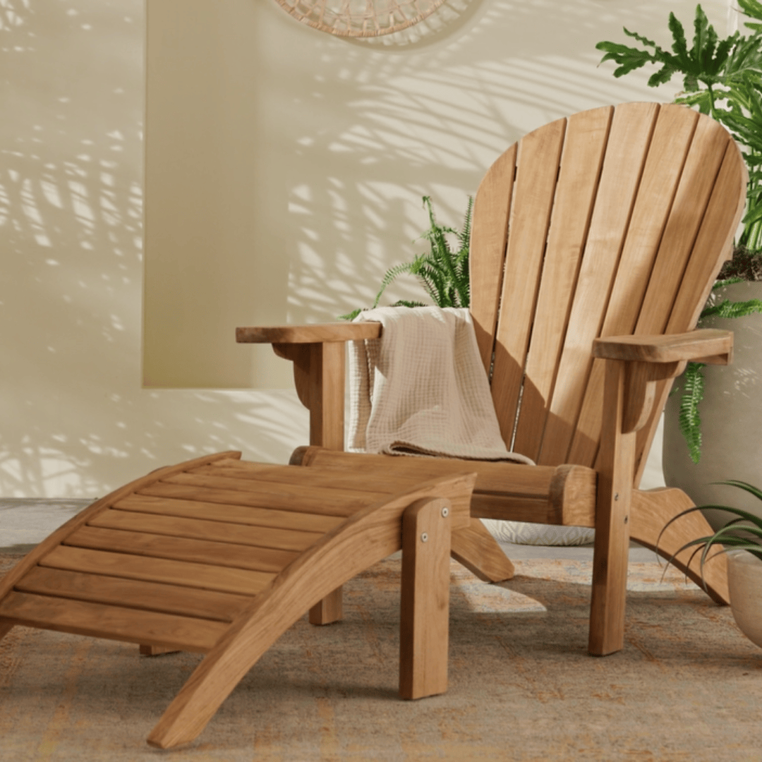 Touchstone Ayenya Teak Adirondack chair lifestyle photo