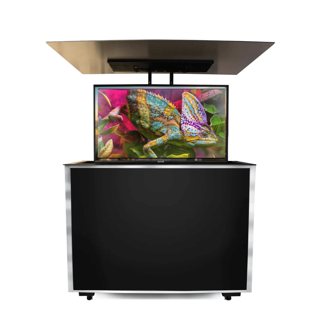 The Solara Steel 70069 Outdoor TV Premium Lift Cabinet for 55-65 Inch TVs