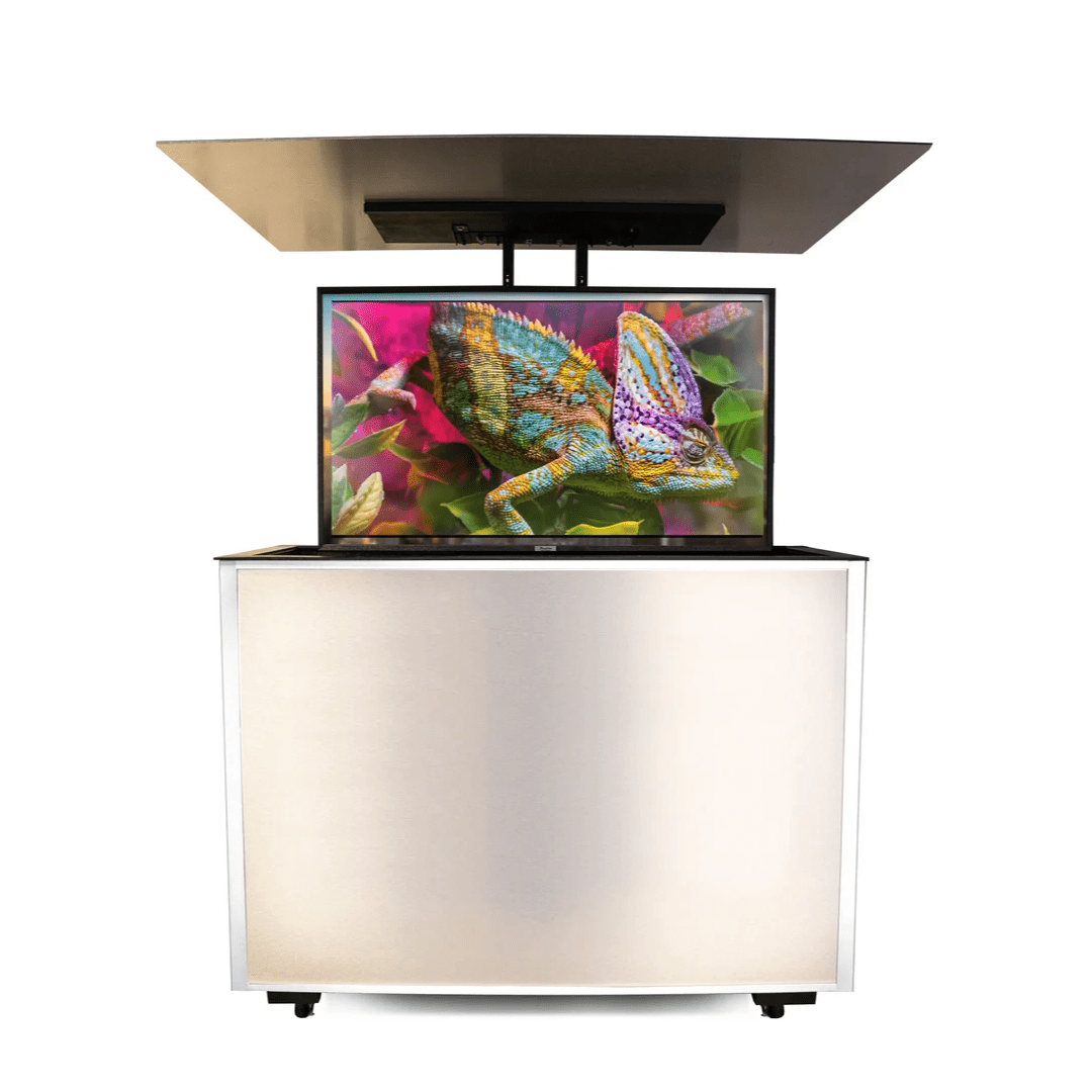 The Solara Steel 70069 Outdoor TV Premium Lift Cabinet for 55-65 Inch TVs