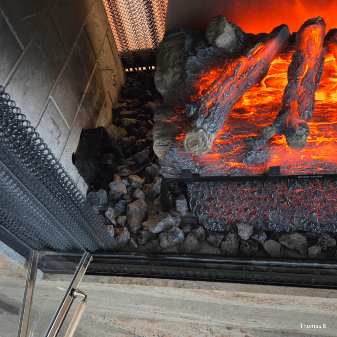 Touchstone Burnbrite Log Inset - customer installation lifestyle photo