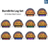 Touchstone 80074 27 inch Burnbrite Electric Log Set ember bed color options graphic.