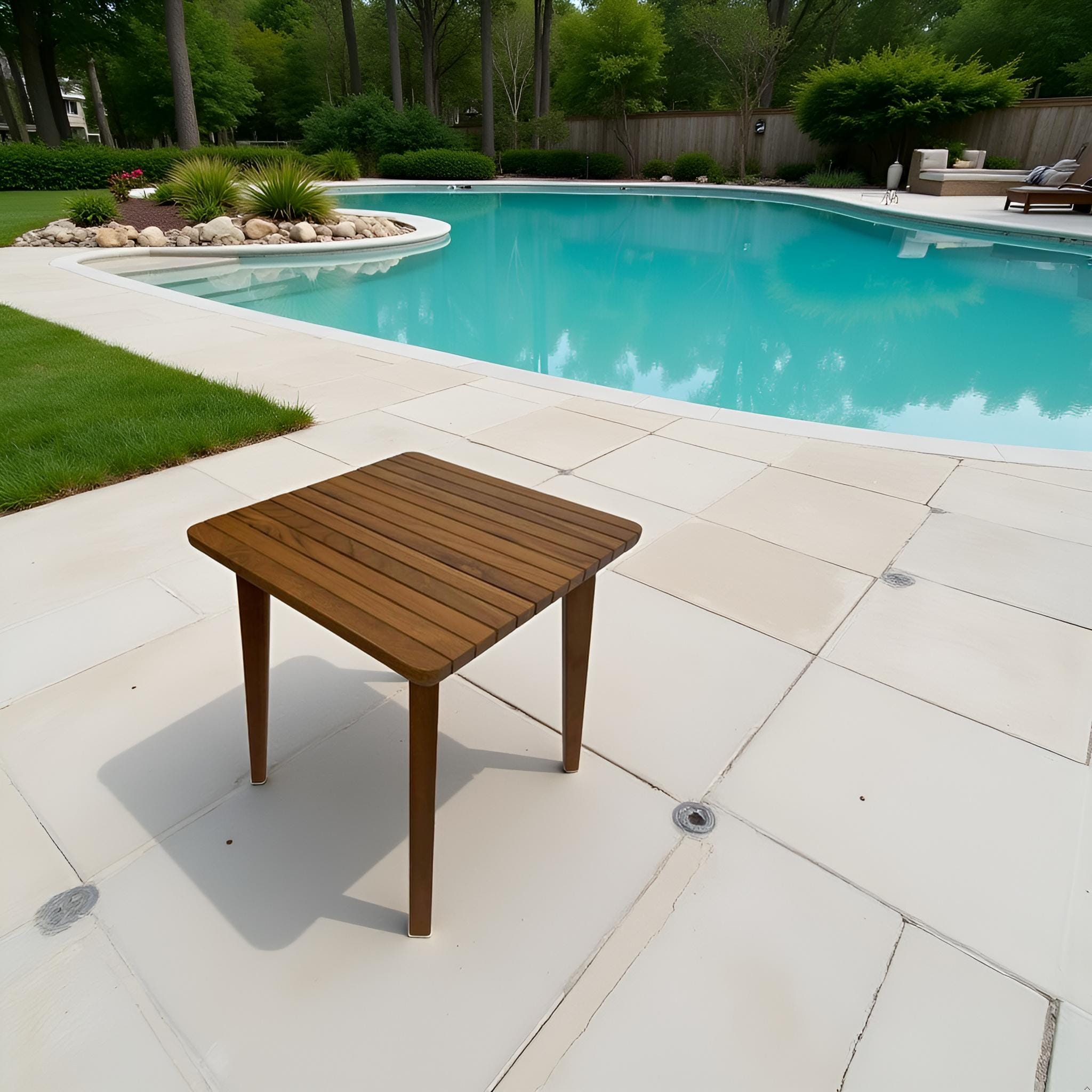 Calena Outdoor Side Table lifestyle image