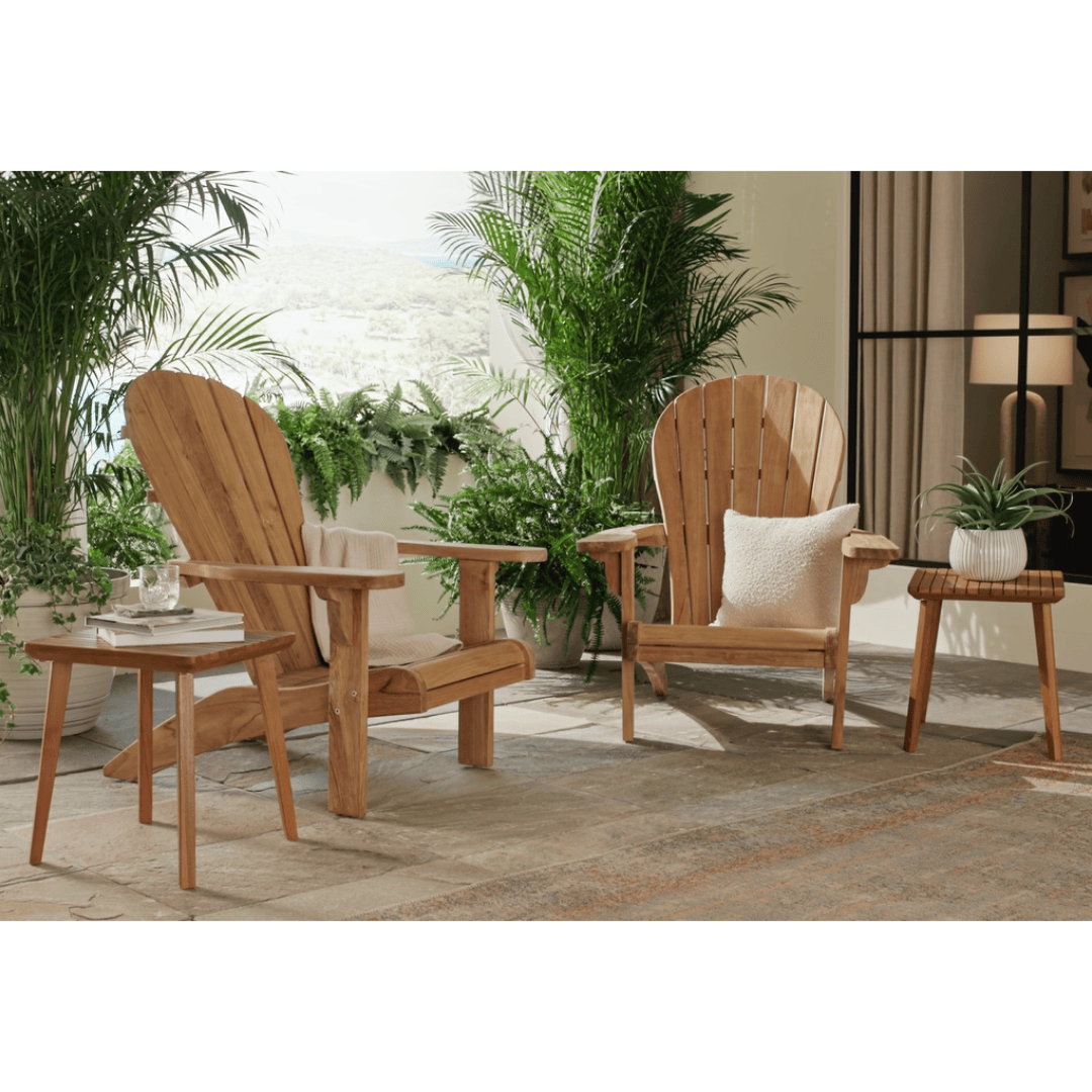 Touchstone Calena Tea side table lifestyle photo with chairs