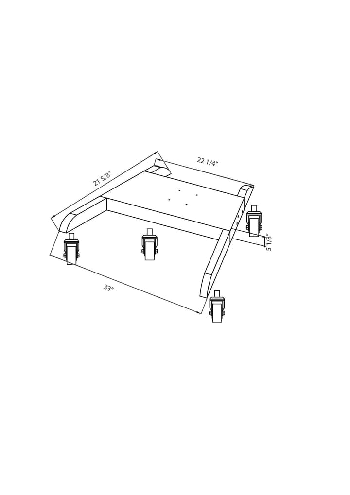 SRV 32800 Pro Refurbished TV Lift Mechanism cart dimesnions.