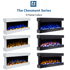 Chesmont Electric Fireplace ember color infographic