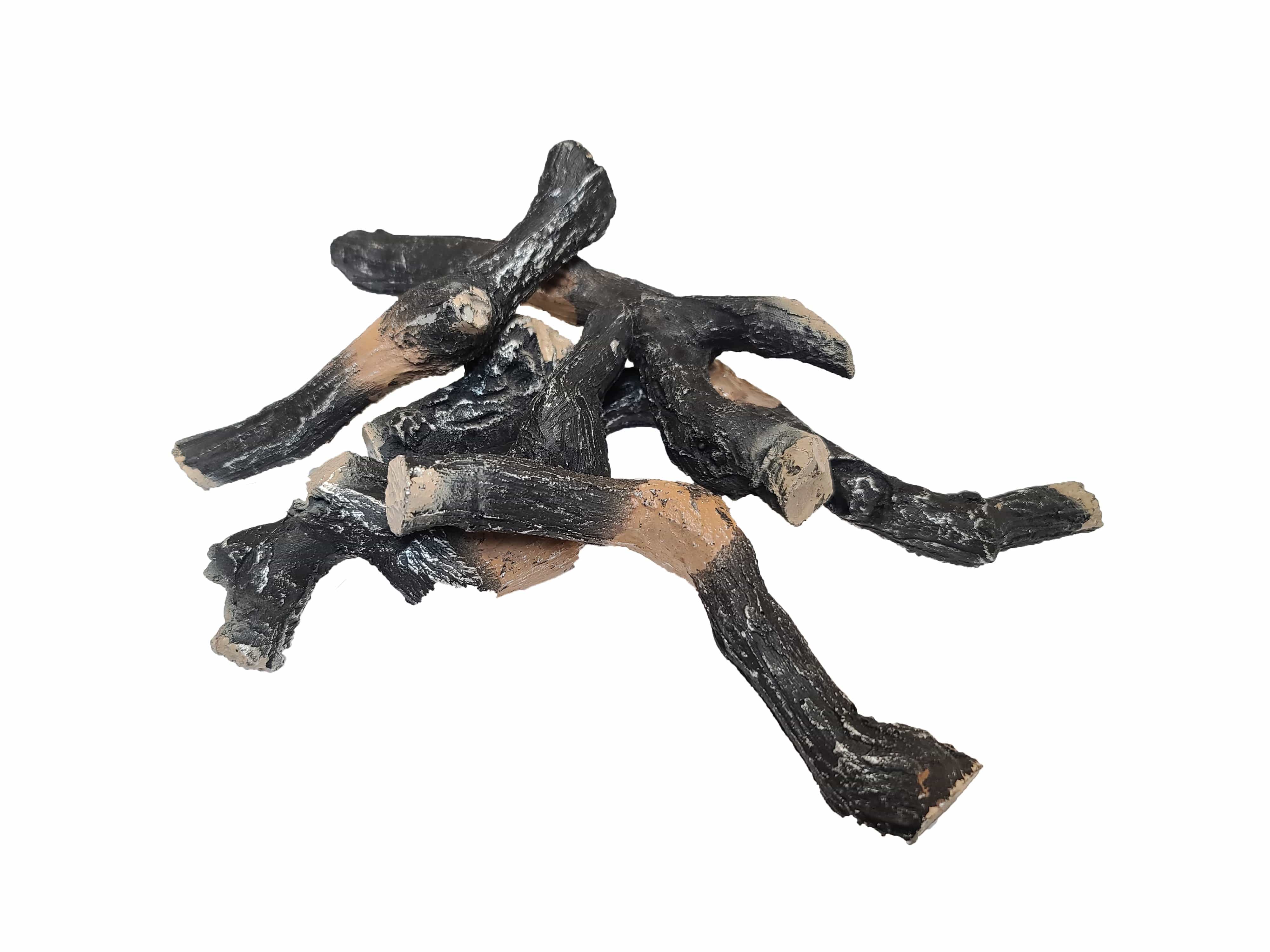Driftwood with a white background.