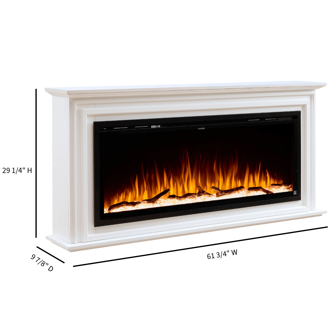Touchstone Sideline Elite 50 inch surround mantel and fireplace dimensional graphic