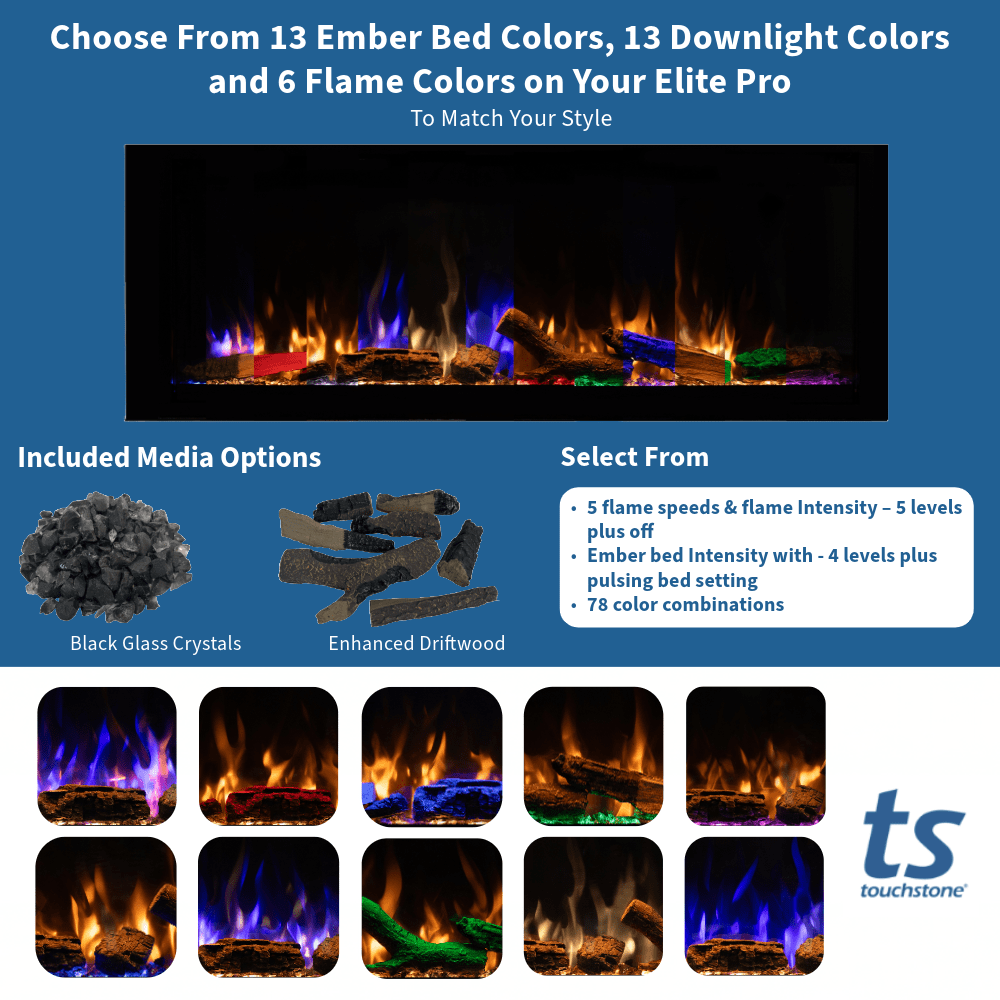 elite pro flame and ember bed media graphic