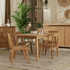 Touchstone Eluna Teak Outdoor Dining Set Lifestyle Photo