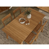 Touchstone Eluna Teak Outdoor Dining Set Lifestyle Photo from an above angle.