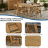 Touchstone Eluna Teak Outdoor Dining Set infographic