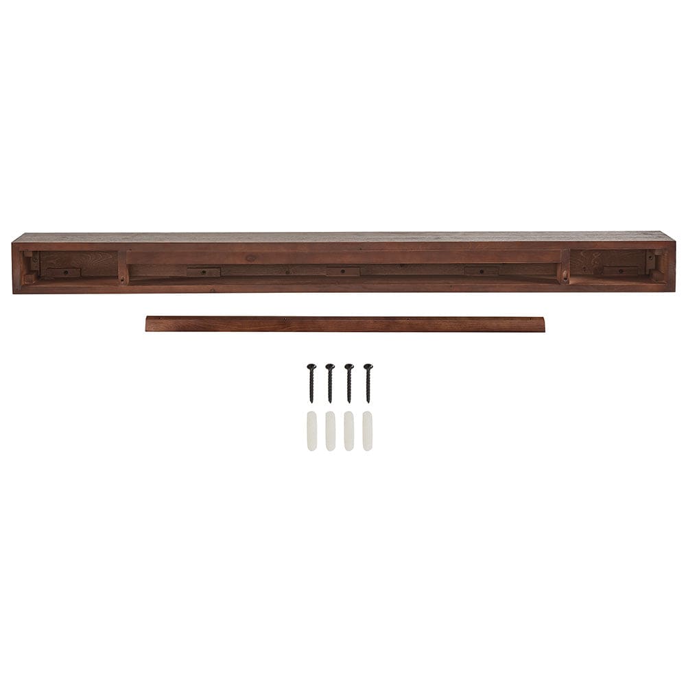 Encase Espresso Electric Fireplace Wood Mantle from the back