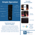 Touchstone Fireplug Electric fireplace graphic showing its simple operation features
