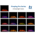 Touchstone Fireplug Pro electric fireplace downlight color option graphic