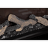 Touchstone Fireplug electric fireplace media close up of driftwood and crystals