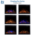 Touchstone Fireplug Pro Electric Fireplace 6 flame color options graphic