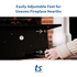 Touchstone Fireplug Pro adjustable feet infographic