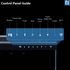 Touchstone Electric Fireplace control panel infographic