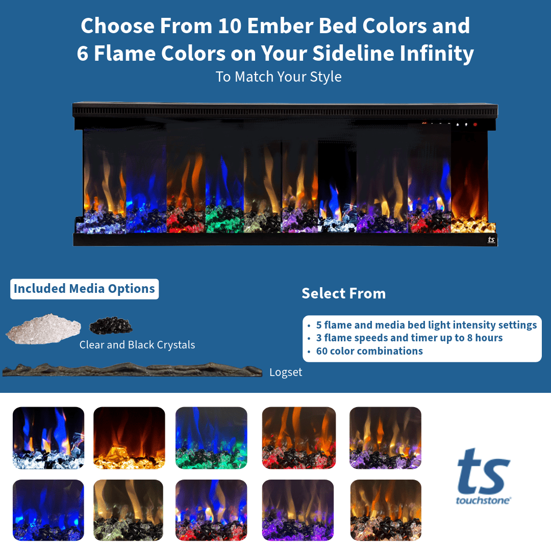 Infinity flame and ember bed graphic