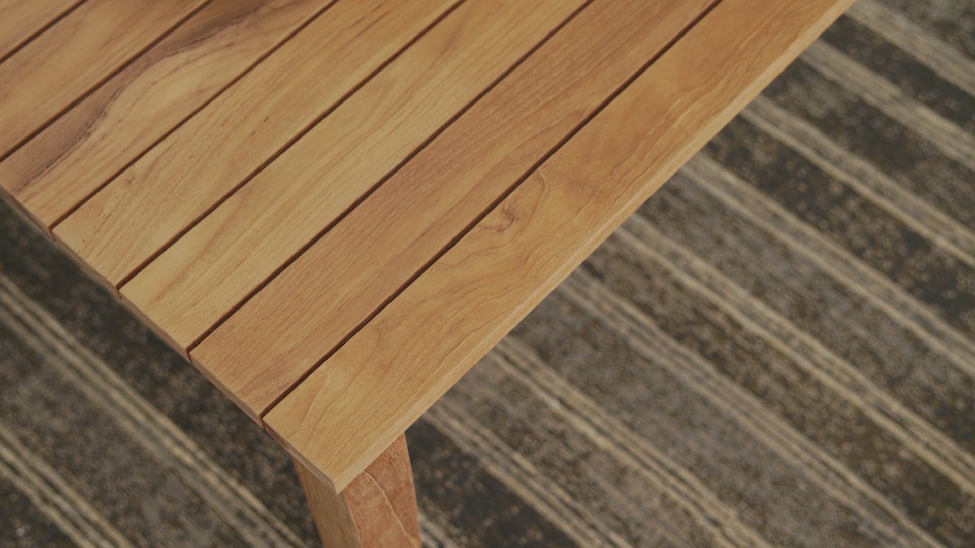 Touchstone Solena Teak Outdoor coffee table detail video