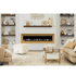 Sideline Deluxe 72 inch gold electric fireplace room setting image.