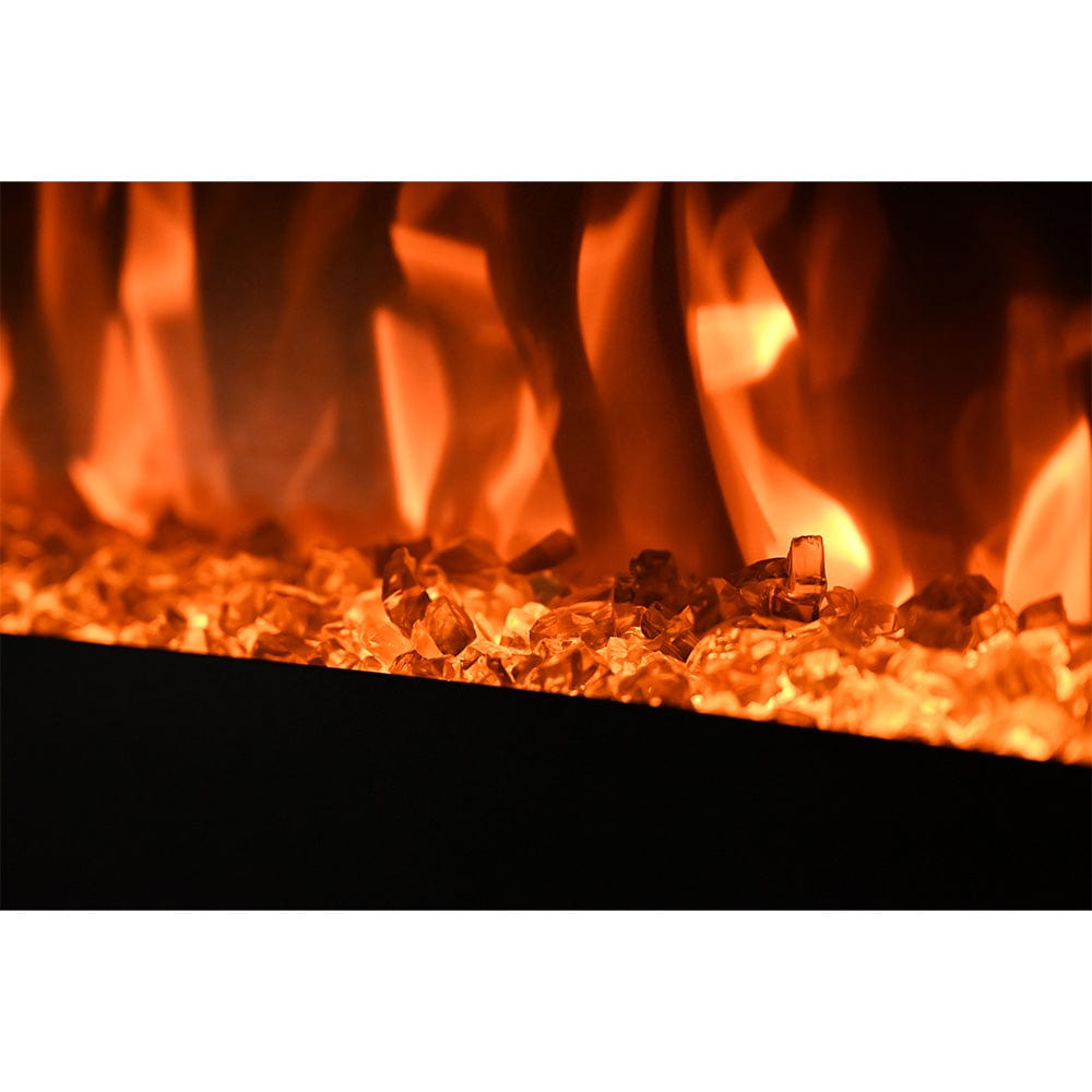 Smoked Glass Crystals 89044 in fireplace