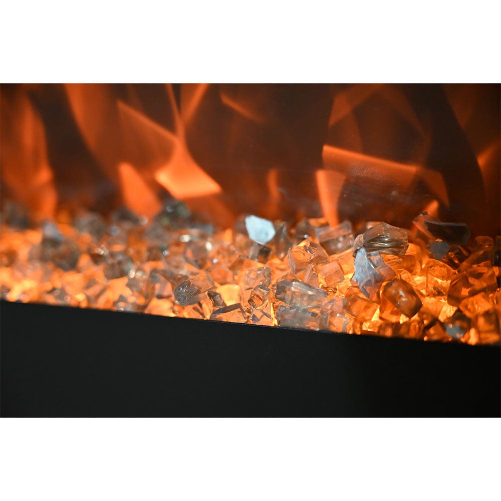 Smoked Glass Crystals 89044 in fireplace