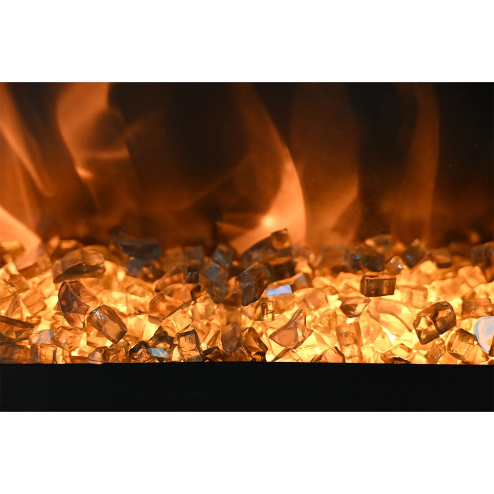 Smoked Glass Crystals 89044 in fireplace