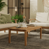 Touchstone Solena Teak Outdoor coffee table lifestyle photo