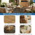 Touchstone Solena Teak Sofa set features infographic

