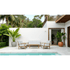 Touchstone Solena Teak 5 piece sofa set poolside lifestyle