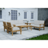 Touchstone Solena Teak 5 piece sofa set angled lifestyle