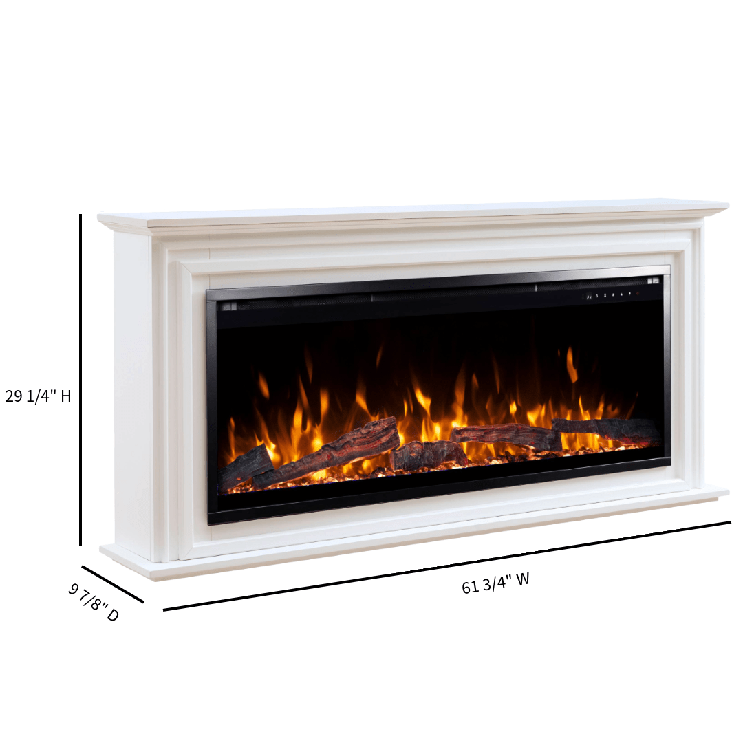 Touchstone Sideline Elite 50 inch surround mantel and fireplace dimensional graphic