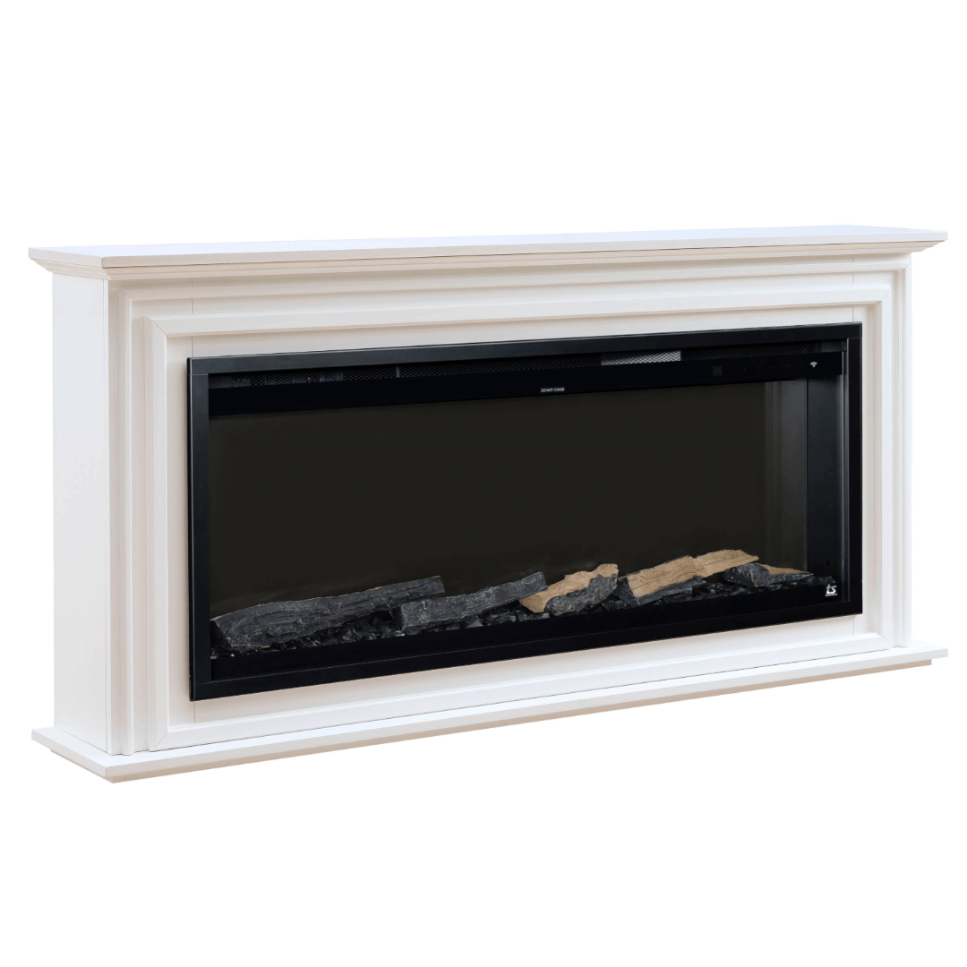 Touchstone Sideline Elite 50 inch surround mantel and fireplace angled without flames