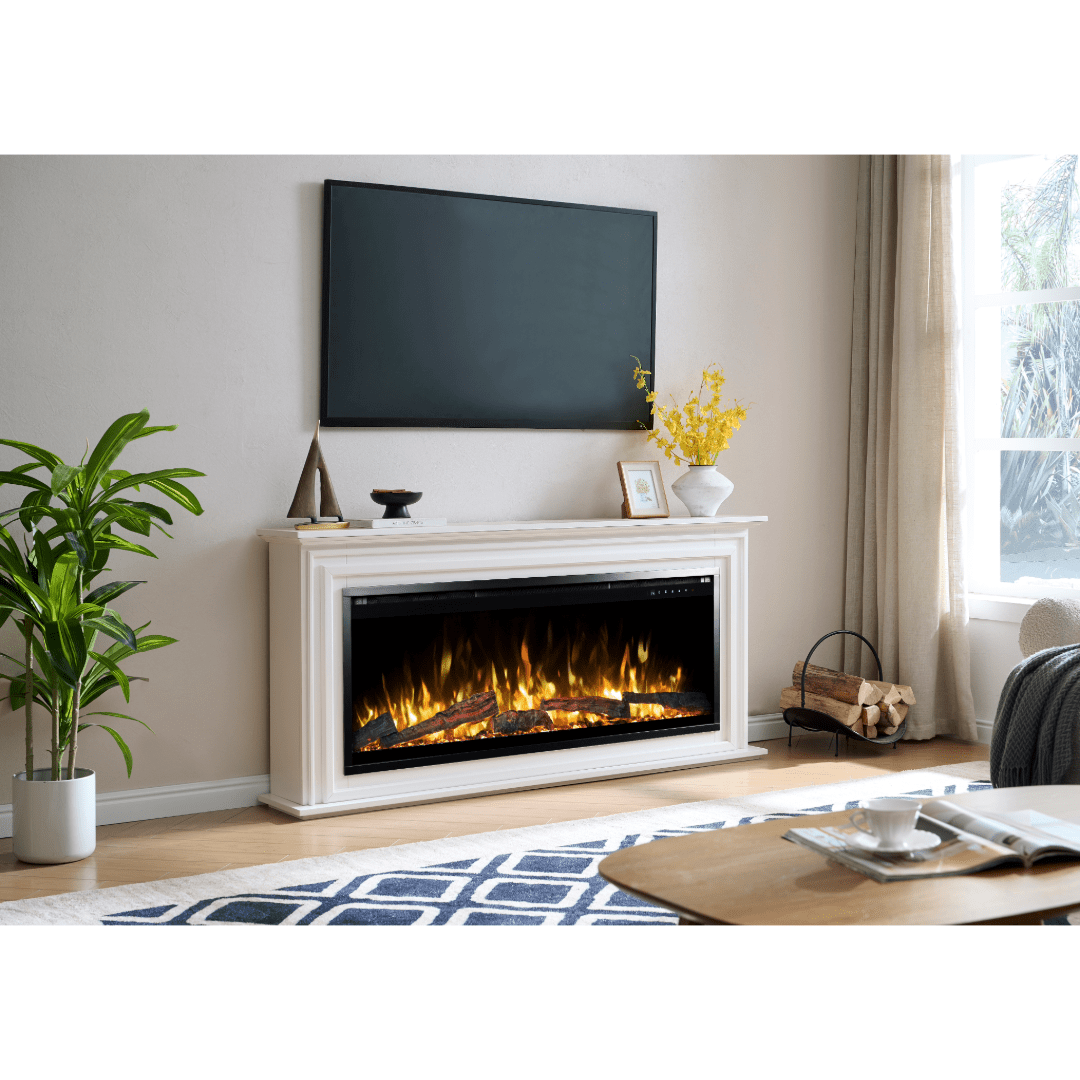 Touchstone Sideline Elite 50 inch surround mantel and fireplace room setting